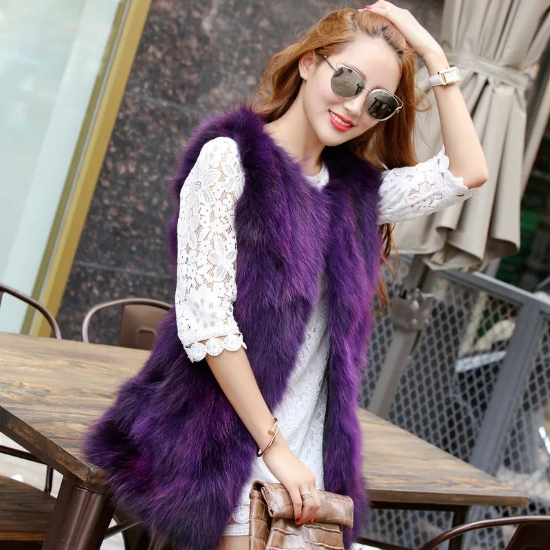 Жилет из натурального меха новинка зимы 2019 плотный женский теплый модный жилет