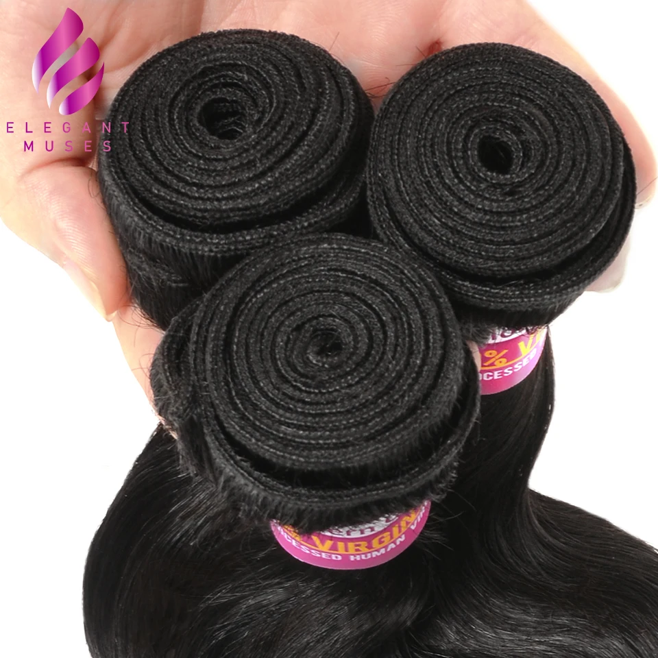 Элегантные бразильские 100% человеческие волосы пучки перуанские волнистые 1 шт.