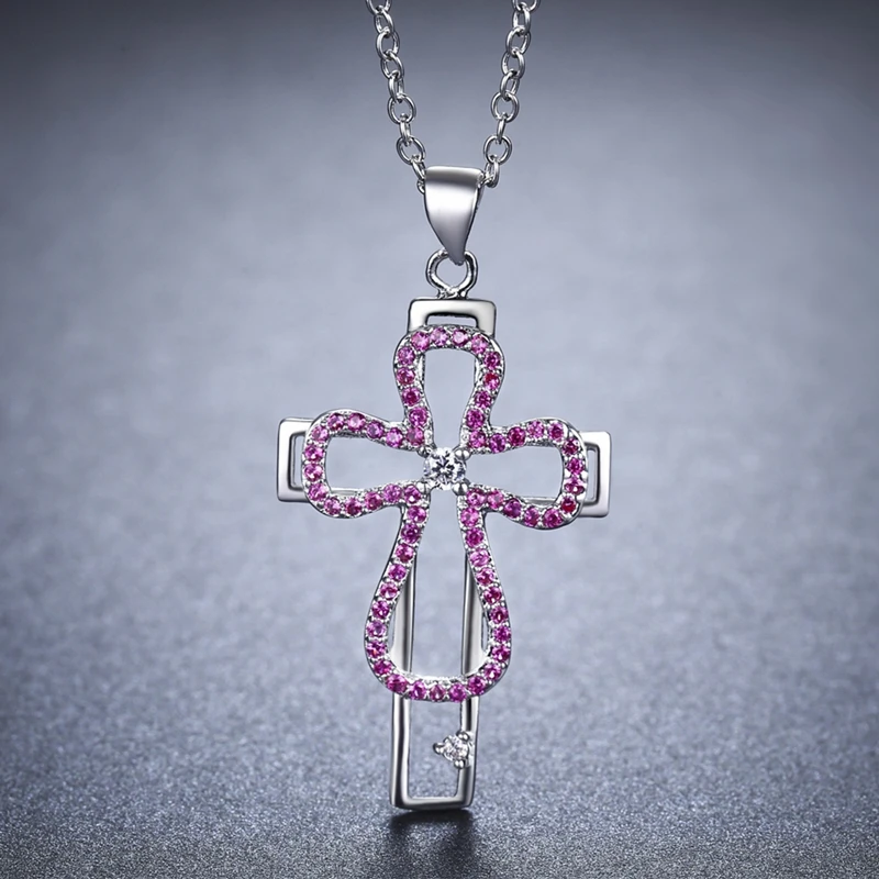 MDEAN White Gold Color Jewelry AAA Zircon Fashion Wedding Necklace Pendants For Women MSN039 | Украшения и аксессуары