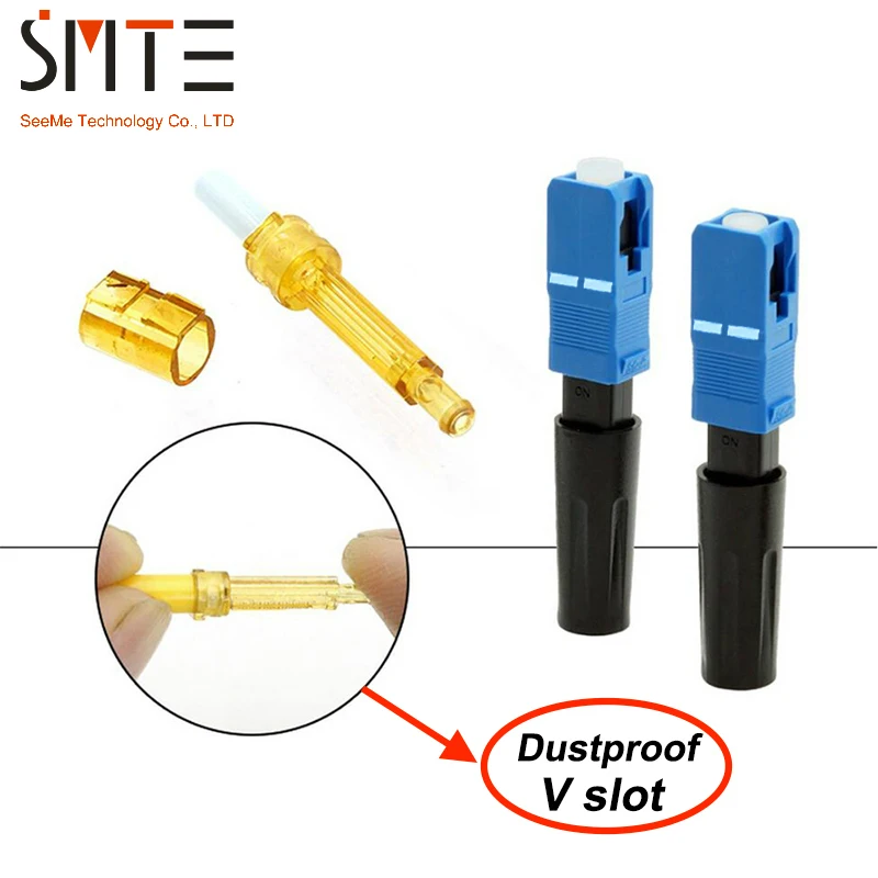 100pcs lot SC UPC NPFG 8802-TLC/3 XF-5000-0322-3 60mm fast connector SC/ZF SC/UPC  FTTH Fiber Optical