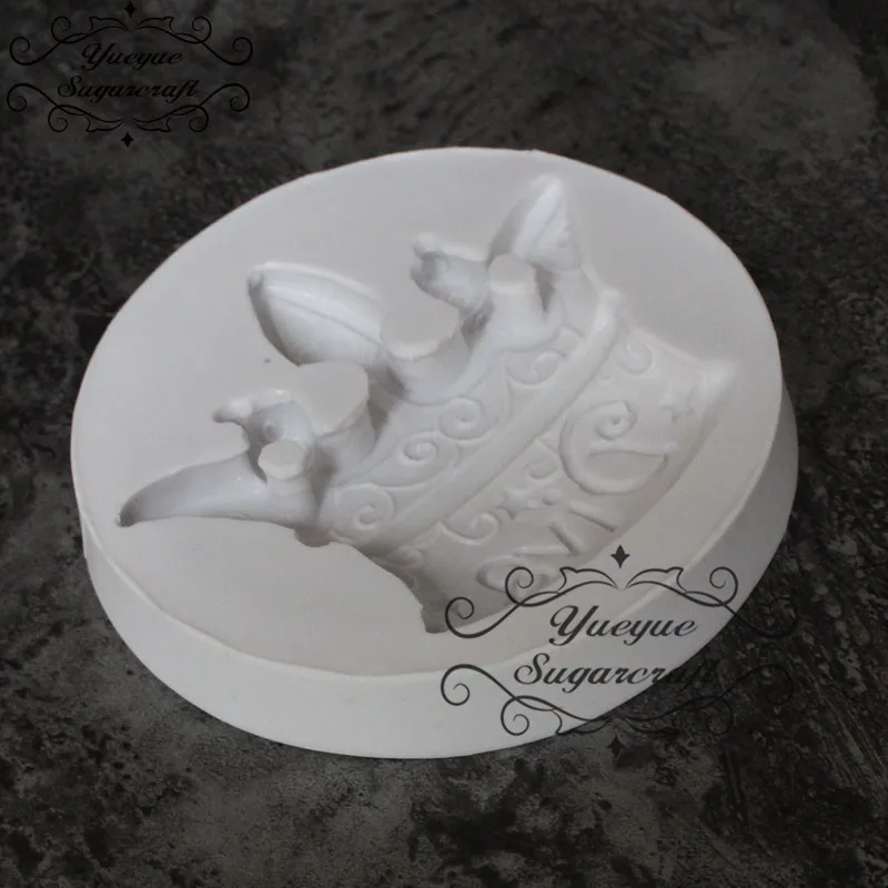 Yueyue Sugarcraft Корона силиконовые формы помадки плесень торт отделочных работ шоколад Gumpaste Плесень