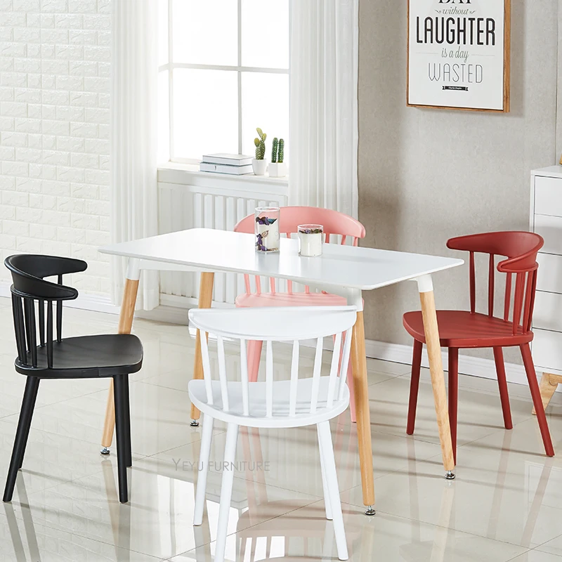 Модный Цветной обеденный стул из полипропилена современного дизайна для лофта