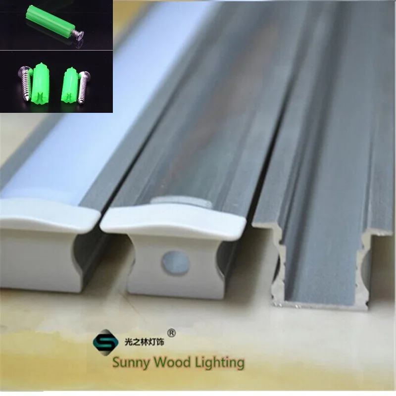 10 шт./лот встроенный СВЕТОДИОДНЫЙ алюминиевый профиль канал световой корпус для