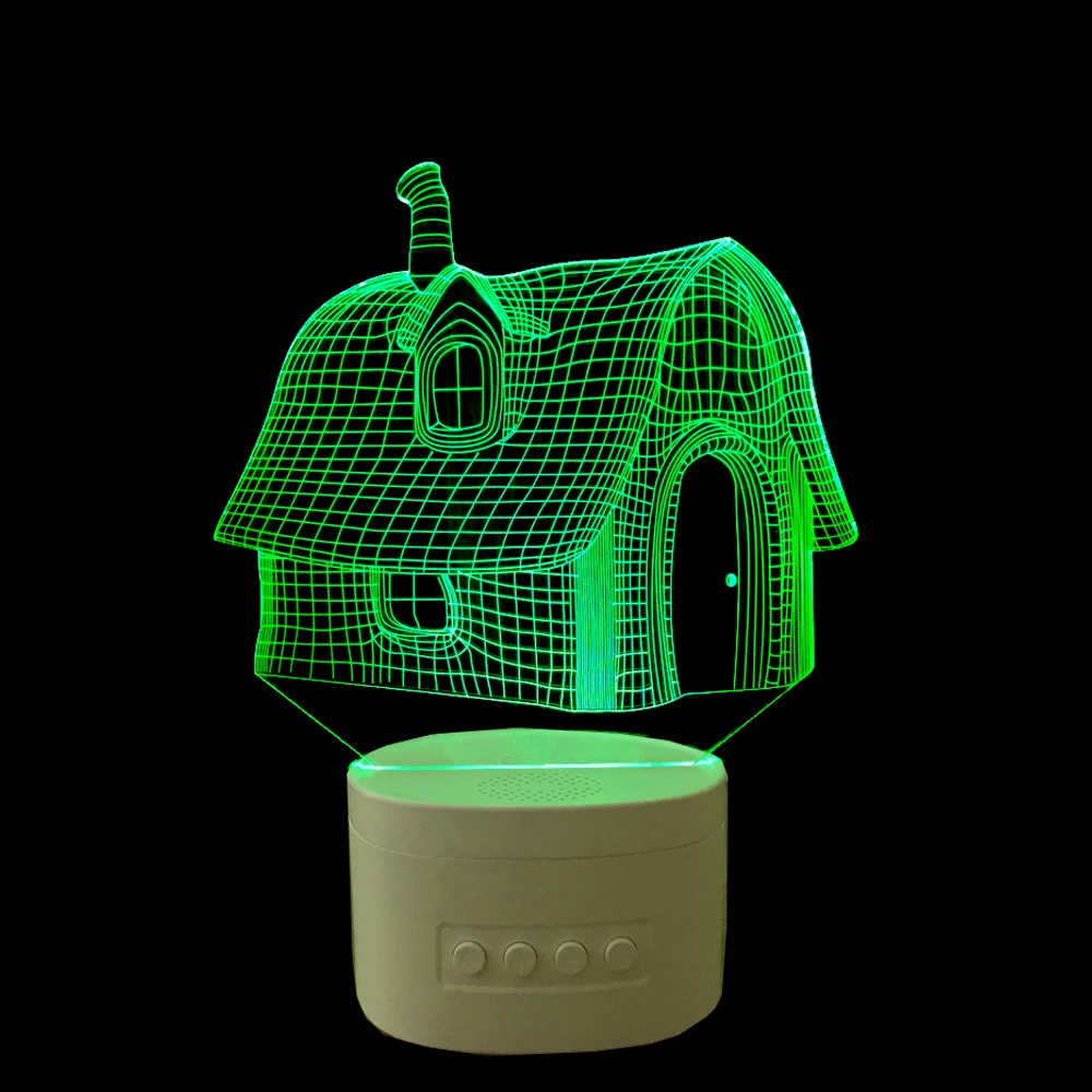 3D подсветка Bluetooth колонки музыка Светодиодные ночные светильники Домашнее