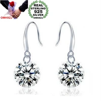 omhxzj wholesale han edition fashion jewelry woman girl aaa zircon naked drill 925 sterling silver stud earrings ys22