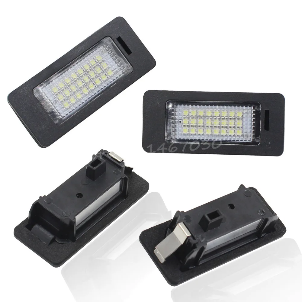 2 шт. 24 светодиода 3528SMD светильник ка номерного знака разъемы для 5 дверей Audi A4 B8 TT07