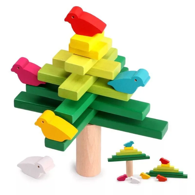 

Baby Educational Toys Banlanced Bird Wooden Blocks Kids Banlancing Wood Toy Children Colorful Cute Gifts