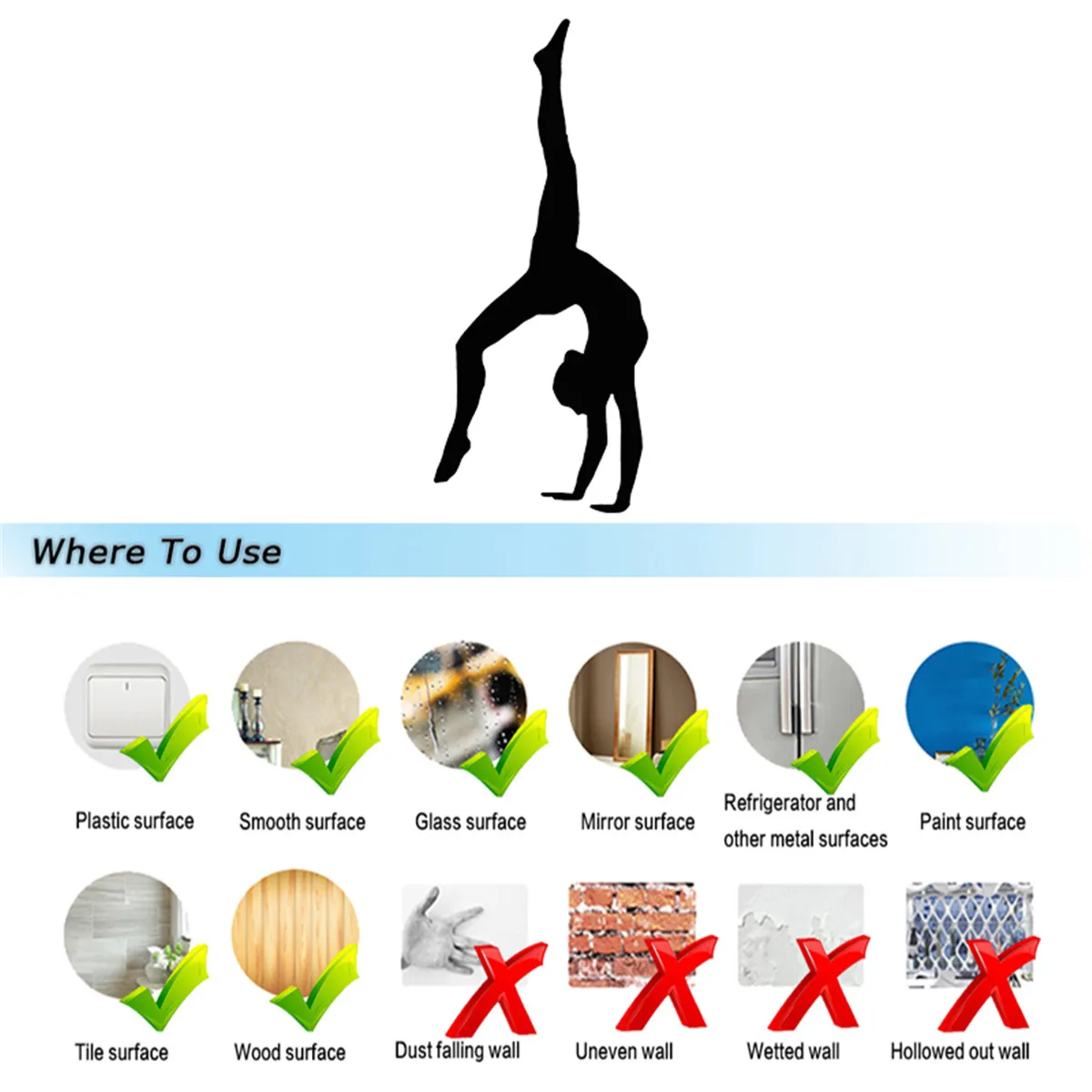 Funny YMNASTICS Gym Girl Car Motorcycle Window Wall Stickers Home Glass Door Auto Truck | Автомобили и мотоциклы