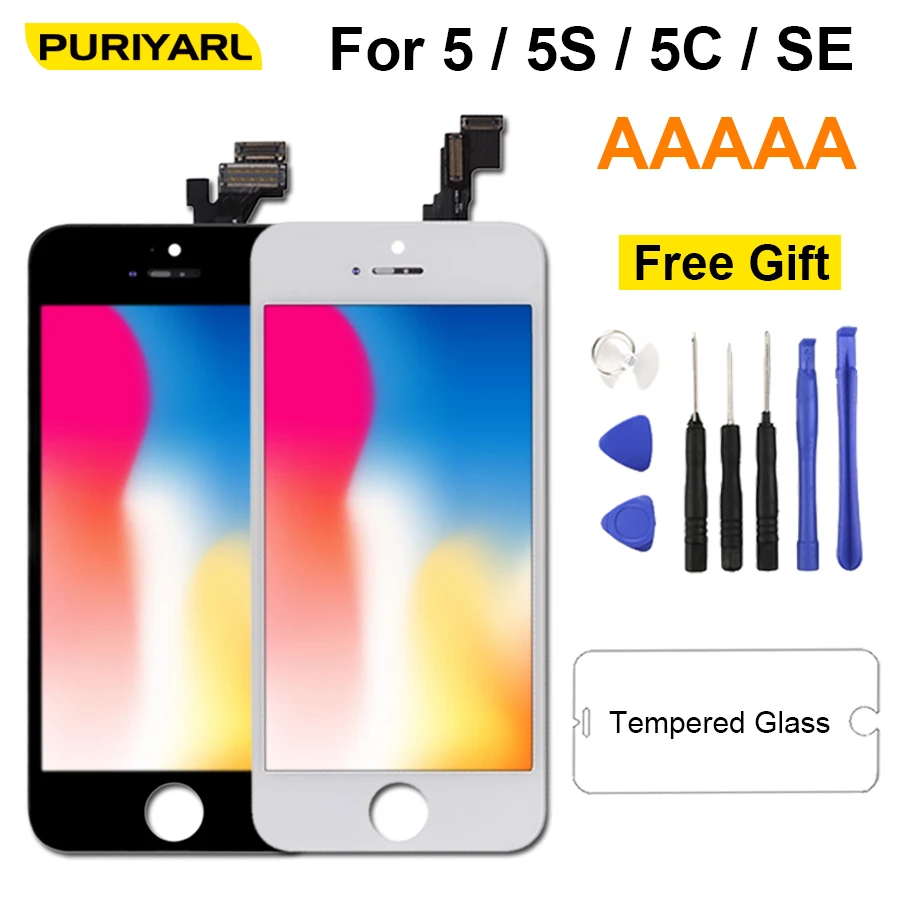 ЖК экран AAAAA Для iphone 5 SE 5S 5C 5SE дисплей сенсорный дигитайзер замена в сборе с