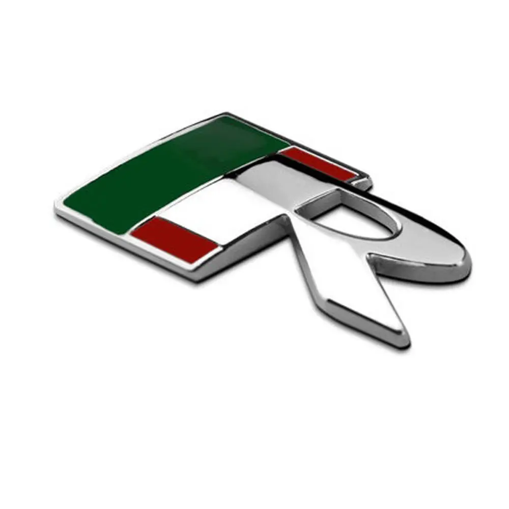 3D металлический логотип R гоночная Спортивная Автомобильная наклейка с эмблемой