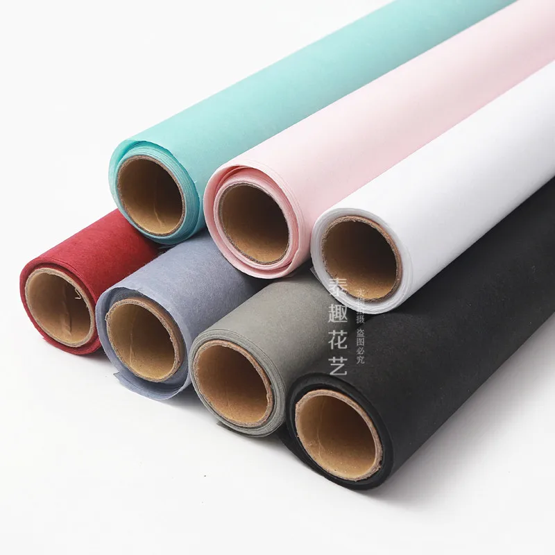 

450cm/roll Silk Mist Material Paper Flower Wrapping Tool Craft Xmas Gift Packing Silk Cotton Tissue Paper Packaging Gift Bouquet