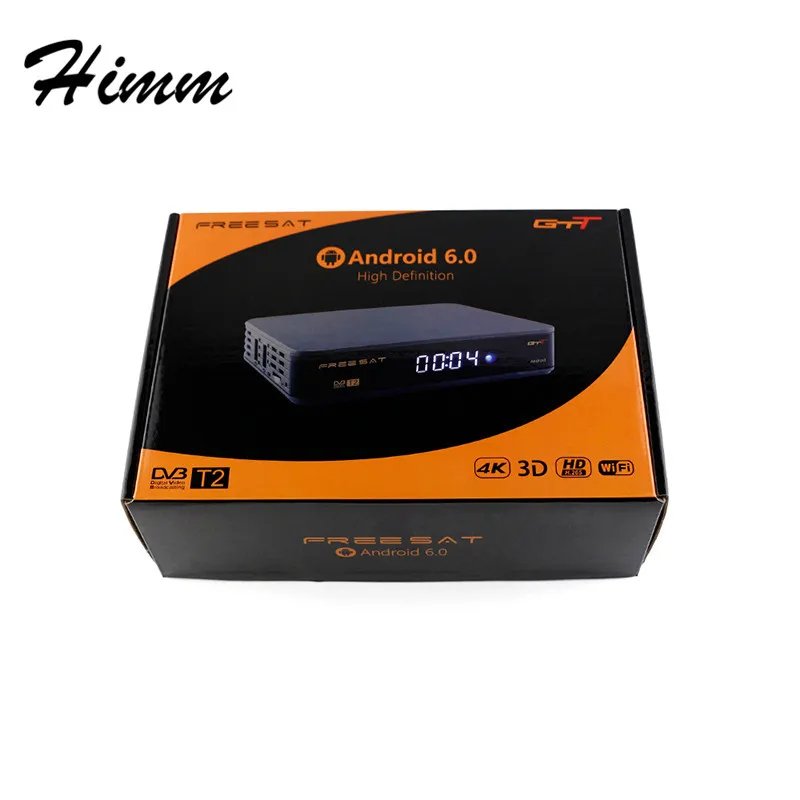 Оригинал FREESAT GTT Android 6.0 TV BOX + DVB T/T2/Кабель Smart S905D 1 ГБ RAM 8 ROM встроенный wi fi КОДИ