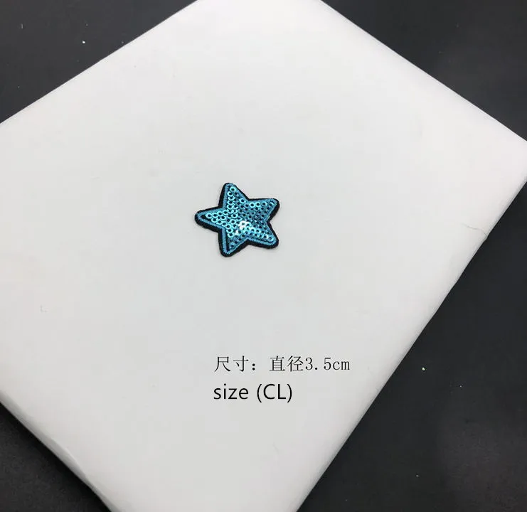 Новое поступление 20 шт. 3 5 см вышитые звёзды патчи утюжок на джинсы Пальто