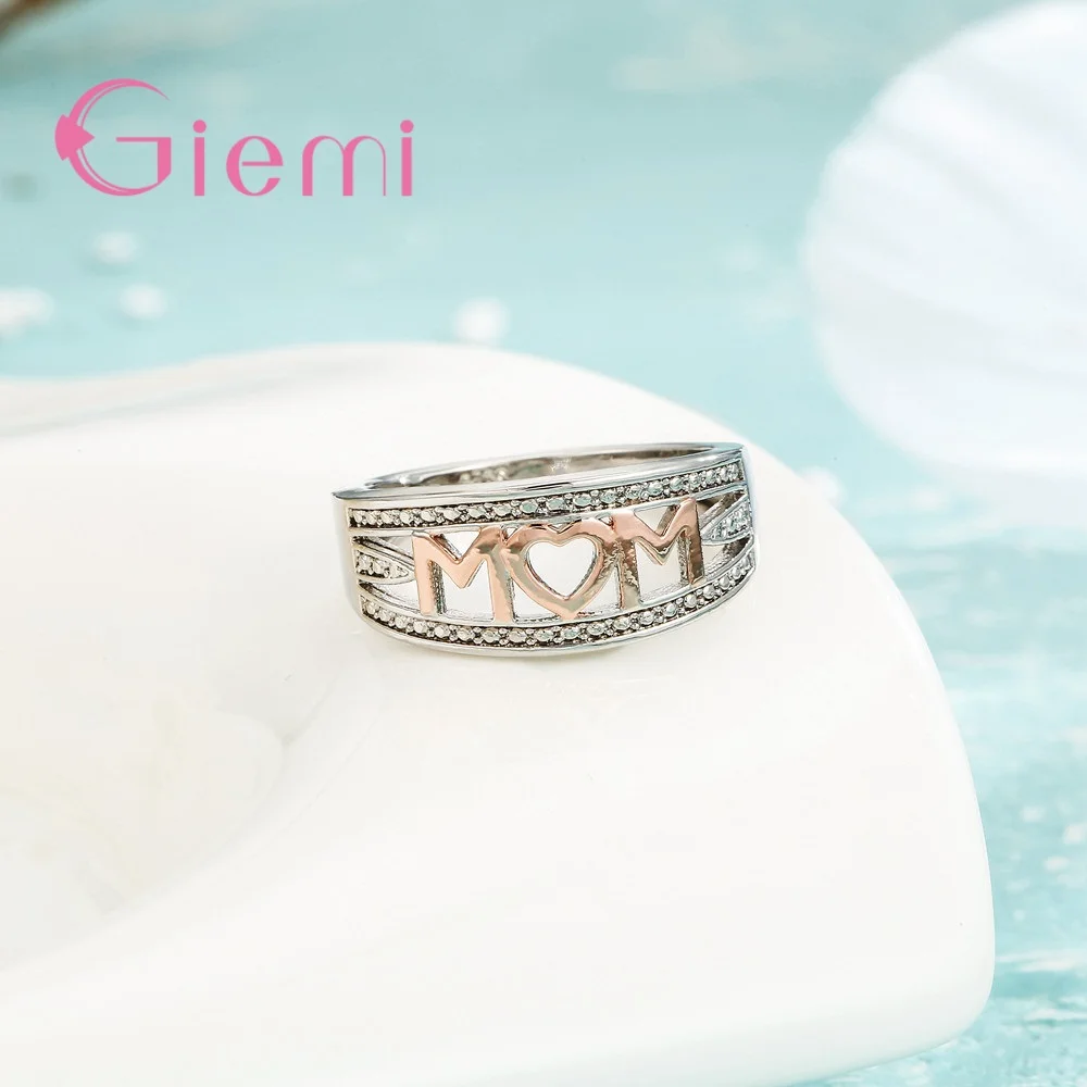 Идеальный подарок на день матери кольцо палец с буквами цвета розового золота