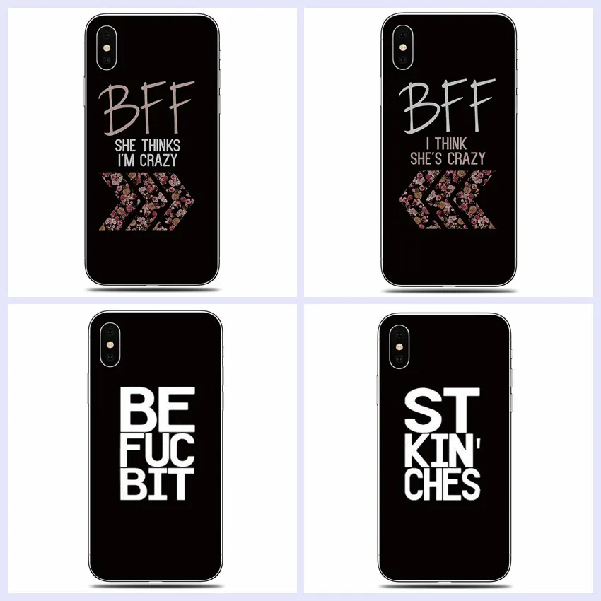 YAZHYUJE Новый Мягкий ТПУ пара BFF лучший друг телефон чехол для Iphone 7 8 6 6S Plus X XS MAX XR 5S SE