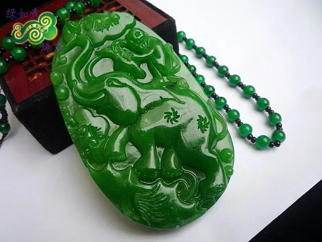 Seal hou worship phase Pure manual sculpture monkey pendant bead string necklace charm men's and women's style | Украшения и