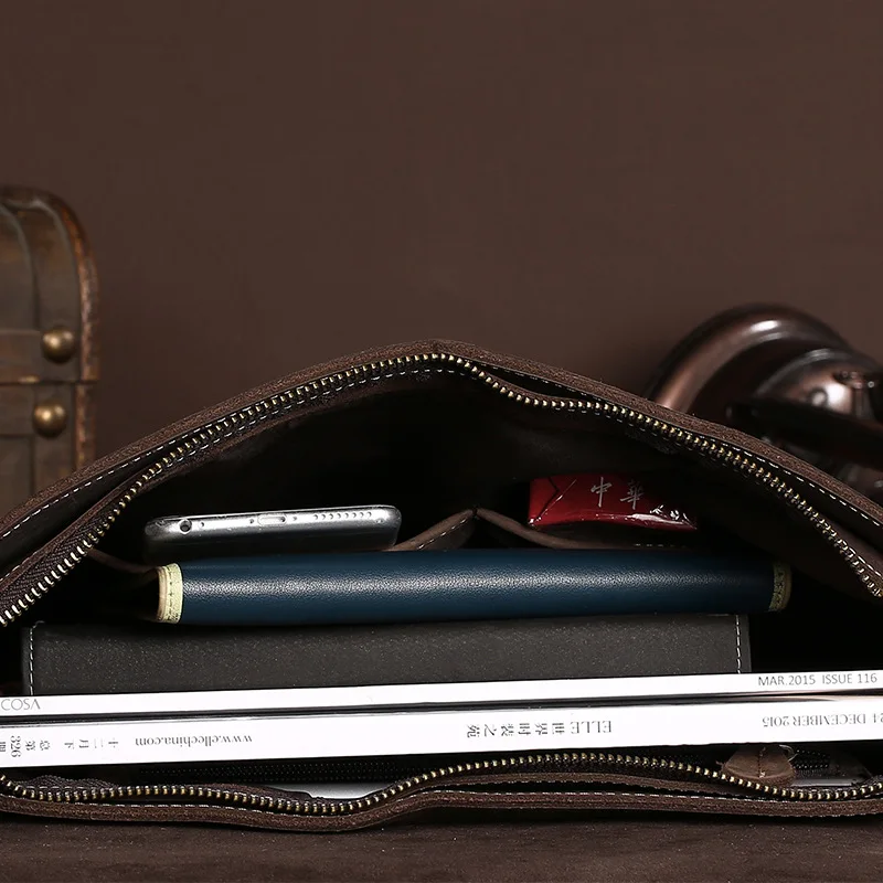 

Johnature 2021 New Vintage Business Genuine Leather Men Messenger Bag Soft Cover Leisure Cow Leather Shoulder&Crossbody Bags