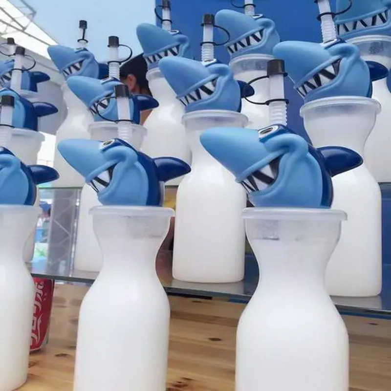 Прозрачная пластиковая бутылка для воды с акулой 500 мл|fashion water bottle|water bottlewater bottle
