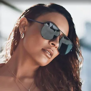 Солнцезащитные очки оверсайз UV400 для мужчин и женщин, модные брендовые дизайнерские солнечные аксессуары в винтажном стиле, чёрные, с защитой от ультрафиолета, для вождения, лето