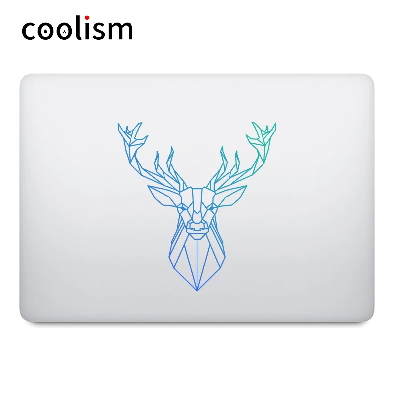 Геометрический Рисунок оленя, красочная наклейка для наклейка на MacBook Air Pro retina сенсорной панелью, возрастом 11, 12, 13, 15 дюймов Mac кожи Surface Book ноутбук Стикеры
