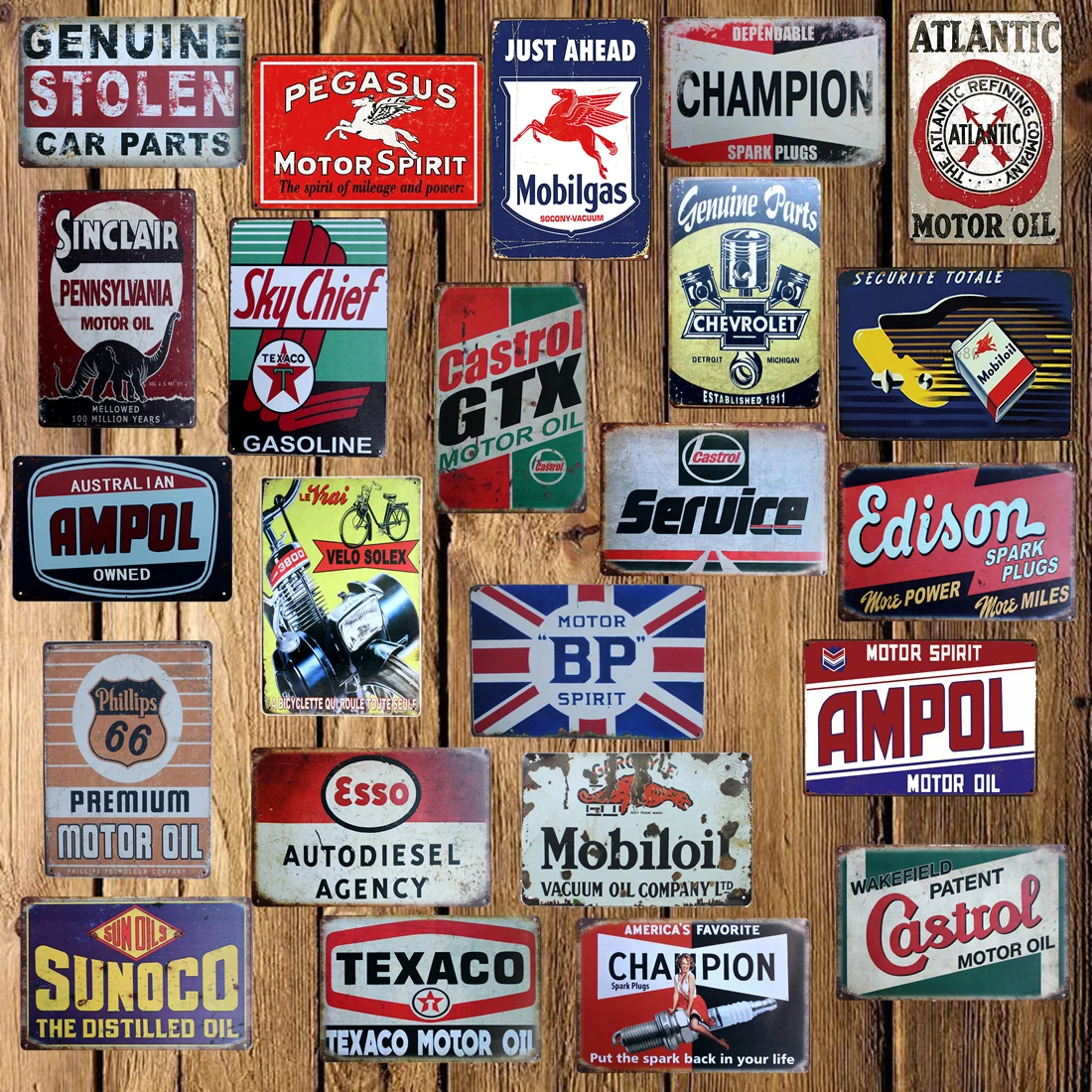 [Mike86] Castrol CHAMPION Motor oil Tin вывеска металлическая пластина постер картина на заказ