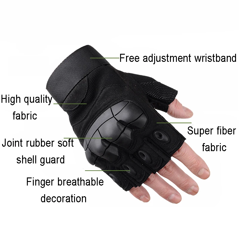 Motorcycle Half Finger Gloves Anti-skid Riding Tactical Soft Shell Microfiber Protective Gear for Outdoor Sports Racing | Автомобили и