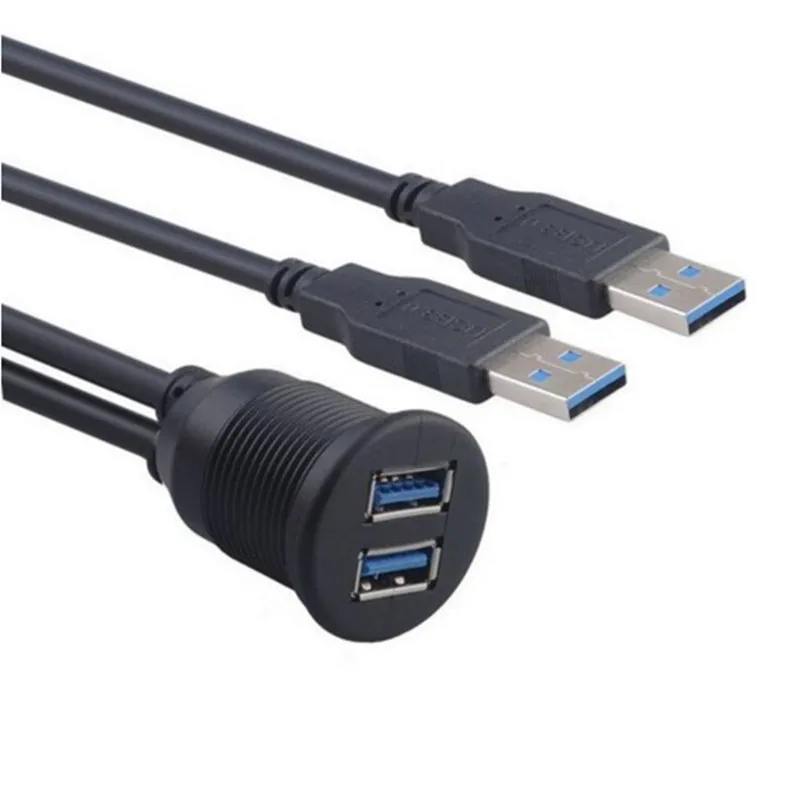 2 порта двойной USB 3 0 удлинитель AUX смывное крепление для автомобиля грузовик
