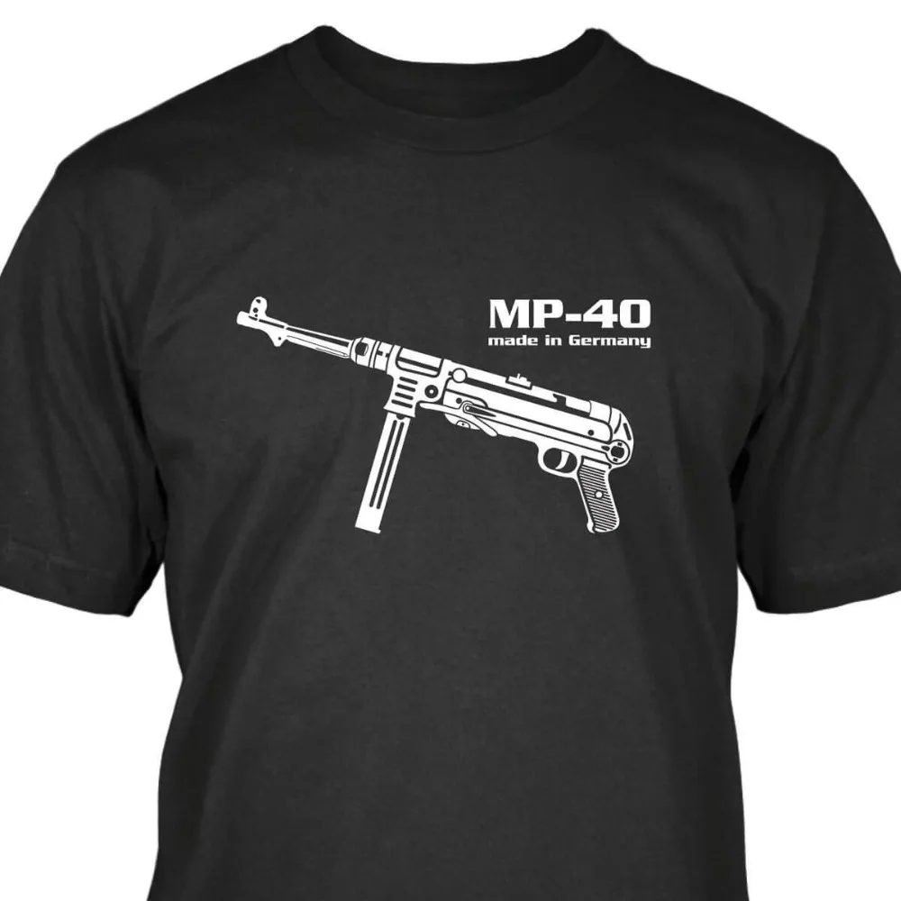 

Mp-40 Mp40 Premium Black Landser Deutsches Reich Ruhm Ehre Ww2 Soldaten Men Summer Short Sleeves Casual S-3Xl Hip Hop T Shirt