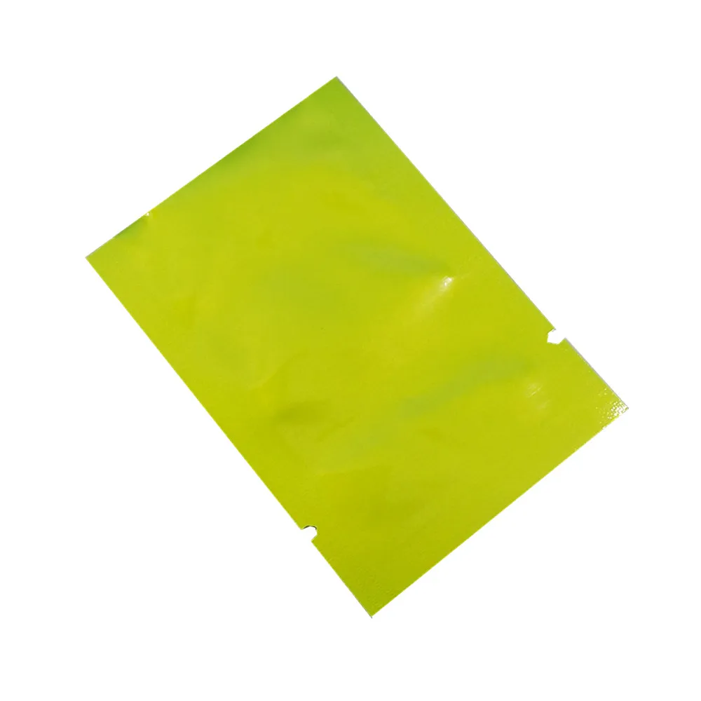 1000 unids/lote de bolsas de 8x12cm de colores para embalaje al vac&iacute;o, con sellado t&eacute;rmico, de papel de aluminio Mylar puro, para almacenamiento de especias y caf&eacute;-1