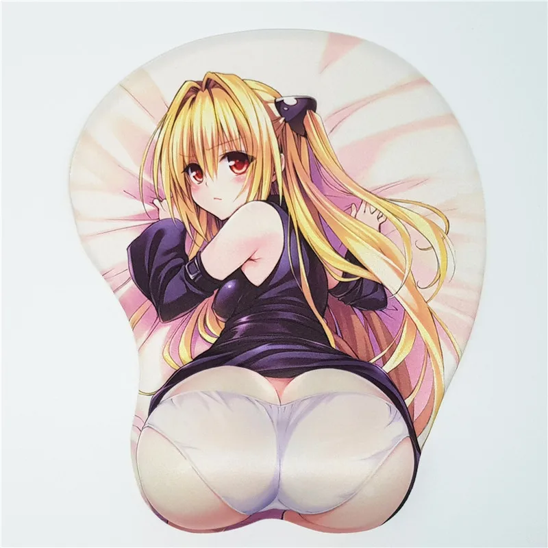 To Love RU Golden Darkness игровой коврик для мышки с Аниме Коврик для мыши Сексуальная Большая мягкая грудь 3D коврик для мыши h2.8 см/1," быстрая - Цвет: Белый
