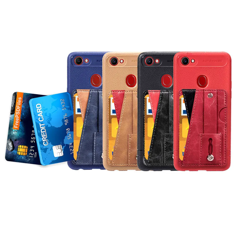 Кожаный чехол подставка для телефона FQYANG OPPO F7 A57 A39 F5 A73 A75 A75S мягкий с рисунком личи