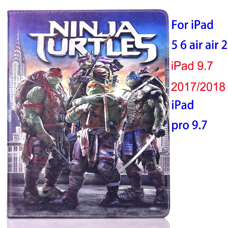 Чехол для планшета для Apple ipad 2 3 4 5 6 air 2 ipad 9,7 ipad mini 1 2 3 ниндзя черепаха Защитный чехол подставка coque para - Цвет: as photo