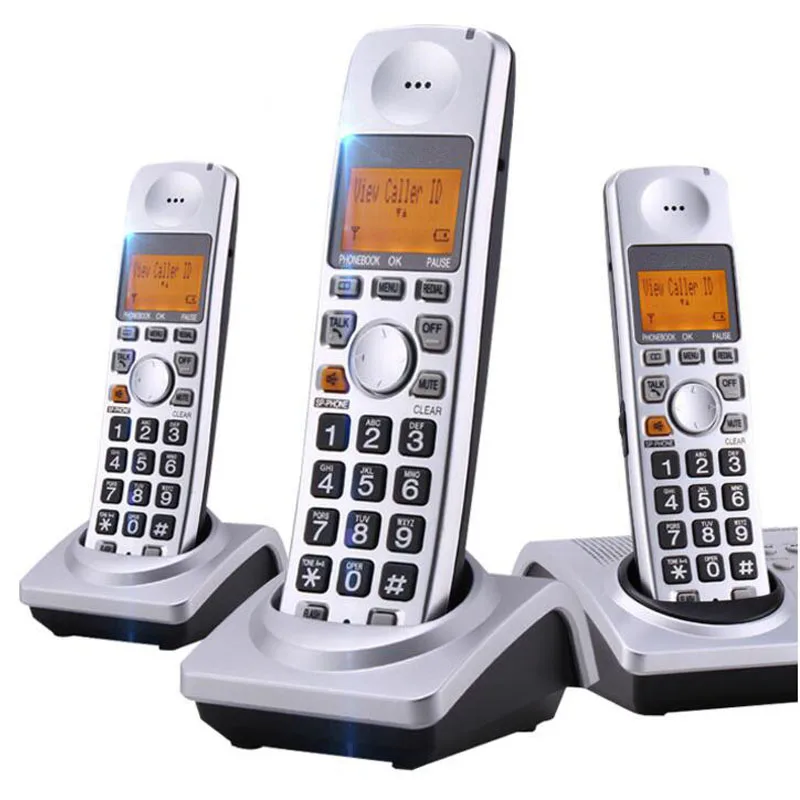 Dect 6 0 Цифровая беспроводная система ответа телефон с ID звонка Handfree подсветка