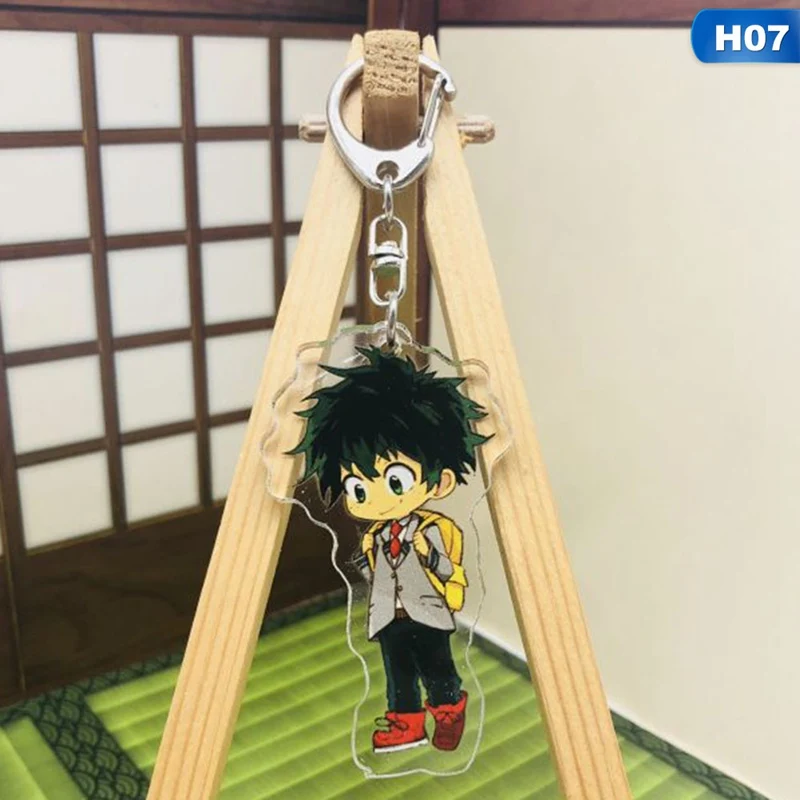 Прекрасный мультфильм Аниме Academy My Hero Academi брелок акриловое кольцо для ключей талисманы подарок