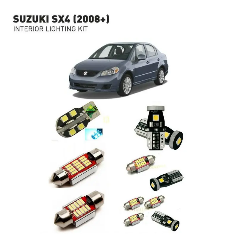 Светодиодные внутренние фары для Suzuki sx4 2008 + 6 шт. светодиодные автомобилей
