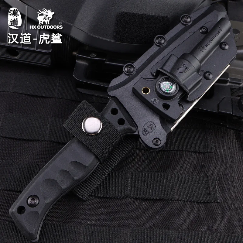 HX открытый тигровый акулы D2 стальной тактический полевой нож для выживания