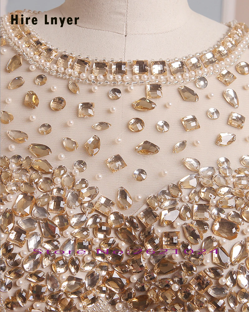 Najowpjg новые специальные Vestido Festa шампанское тюлевые Формальные платья блестящие жемчужины бисером Кристалл Благородные Вечерние платья Длинные