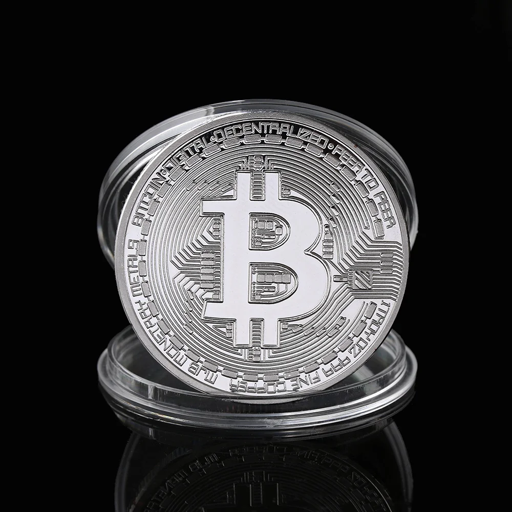 Серебряная/позолоченная монета BTC Биткойн коллекция художественная Подарочная коллекция физическая монета коллекция Прямая поставка украшение для дома