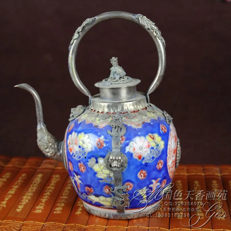Антикварный антиквариат Китайский медный чайник | Дом и сад