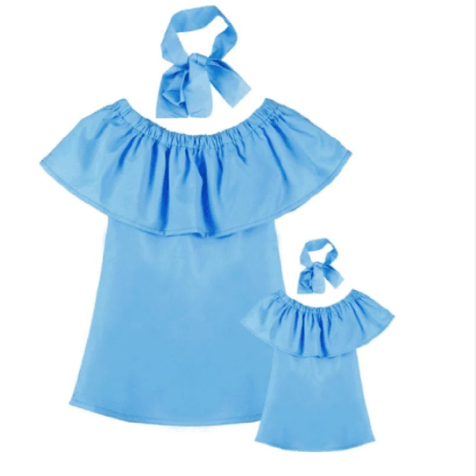 Одежда для мамы и дочки платья облегающая семейная одежда девочек семейный образ