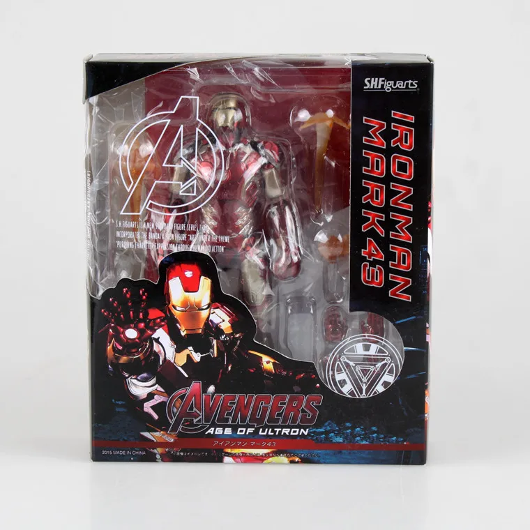 Huong фильм фигурка 16 см Супер Герои SHFiguarts Железный человек Mark 43 ПВХ фигурку