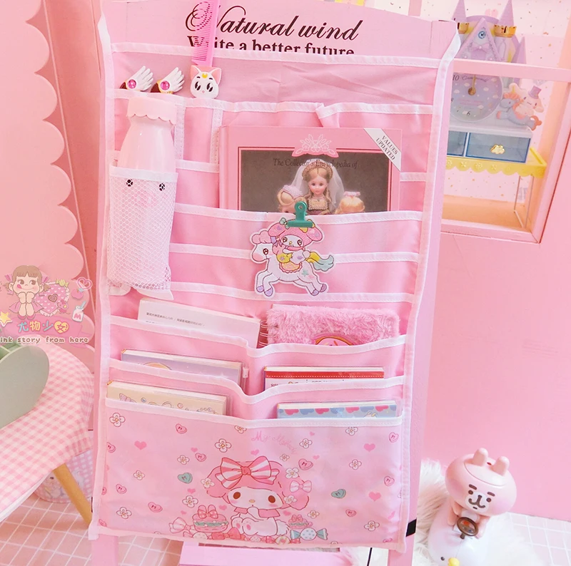 Мультфильм Сейлор Мун hello kitty My Melody Cinnamoroll пудинг собака косметички настенные подвесные сумки для книг сумки для хранения косметики для девочек