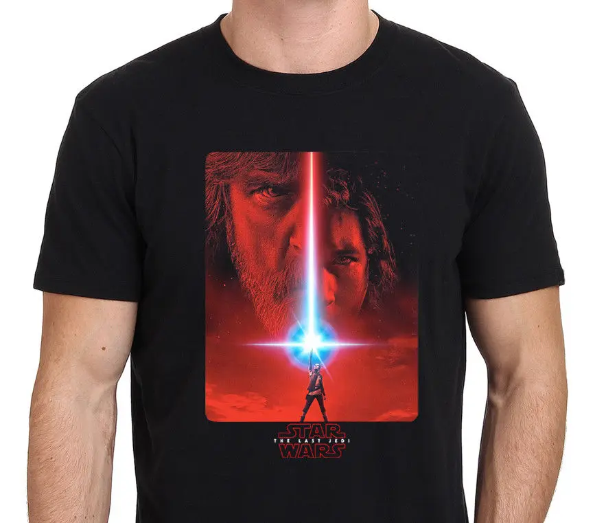 Детали Star Wars final джедай Футболка мужская черная Модная Новое поступление