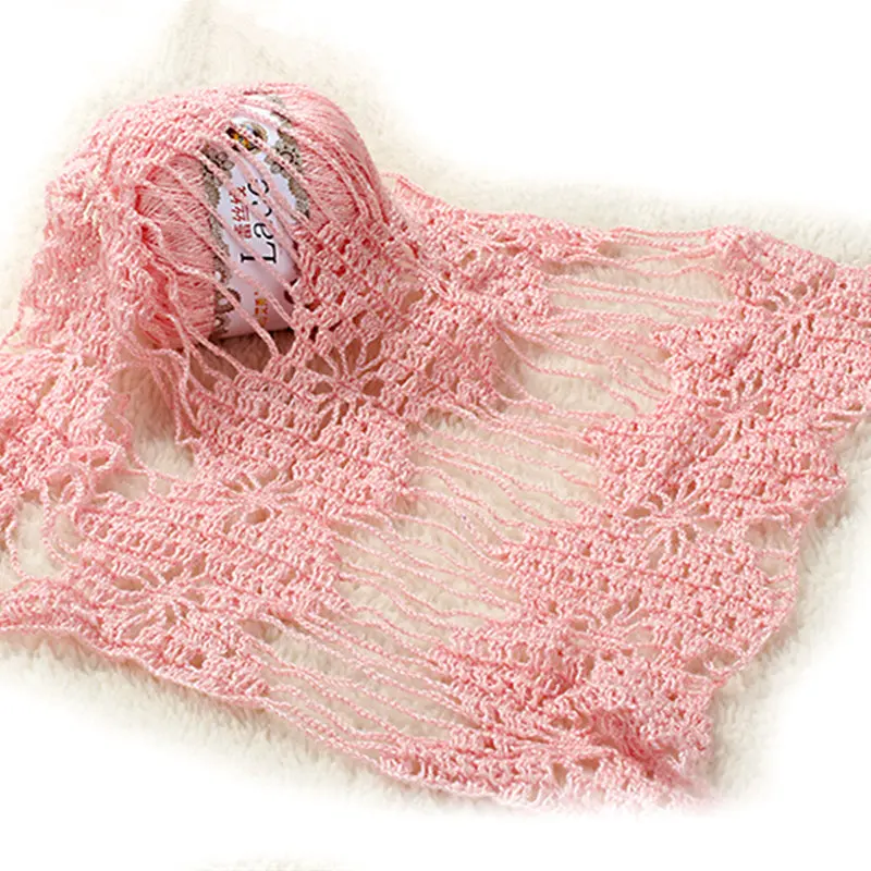 100% хлопок 50 г/шар 8 # Мягкая тонкая кружевная пряжа ручное вязание летняя нить для