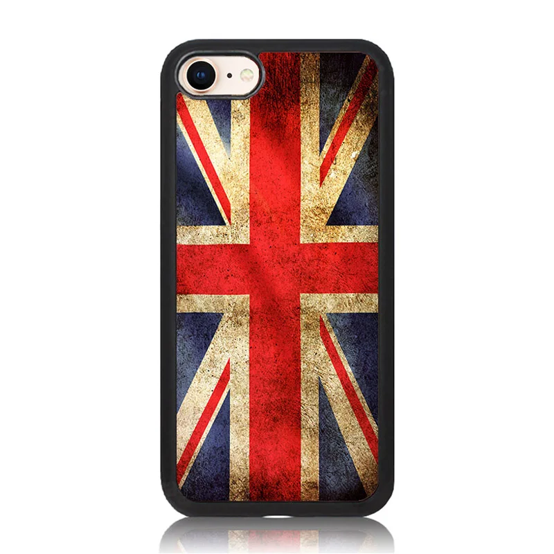 Colorful Art Pitbull Series Union British Flag Print Protective Shell Skin Phone Case For iPhone 8 8Plus 7 7Plus Back Cover | Мобильные
