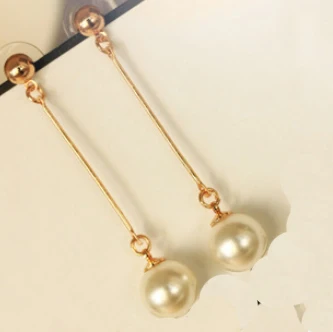 Корейские Роскошные Жемчужные длинные серьги/женские свадебные аксессуары