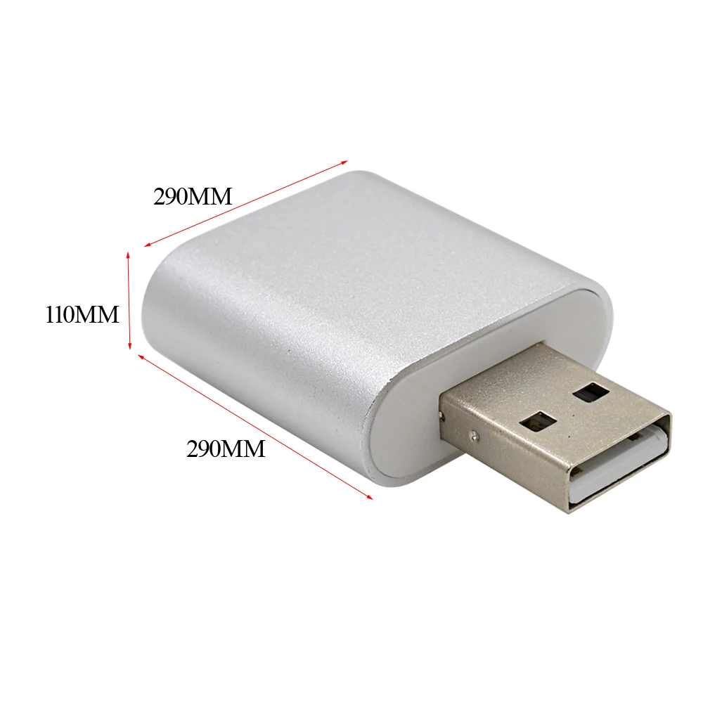 CHIPAL Новое поступление алюминиевый внешний 3,5 мм разъем USB 2,0 Звуковая карта 7,1 канальный аудио адаптер конвертер для Windows XP/Vista/7/8