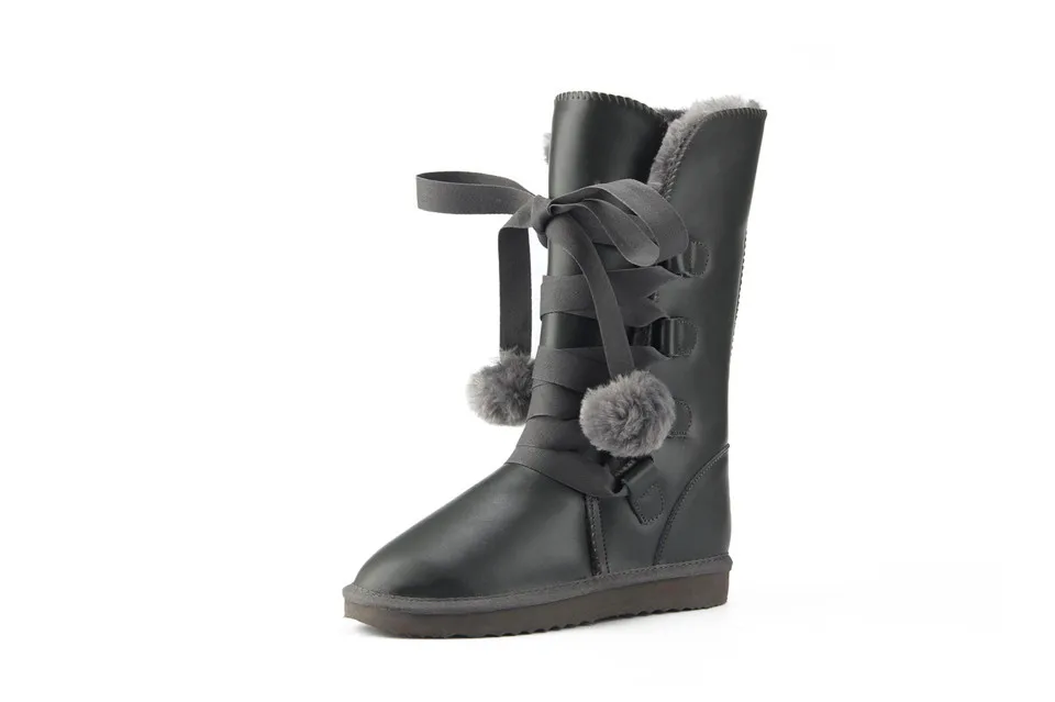 HABUCKN/классические женские зимние сапоги, кожаная зимняя обувь, bota feminina botas mujer zapatos, женские непромокаемые зимние сапоги