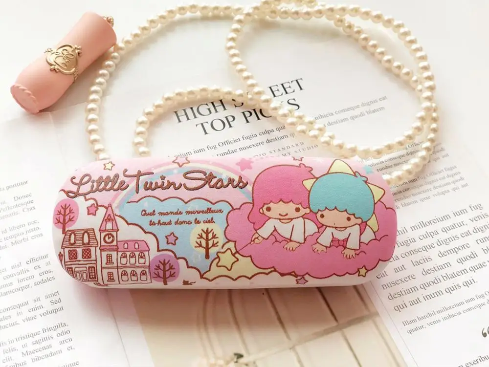 E Дизайн, мультяшный Чехол для очков hello kitty для леди, детский держатель, металлическая коробка для очков, защитная коробка для очков My Melody - Цвет: E