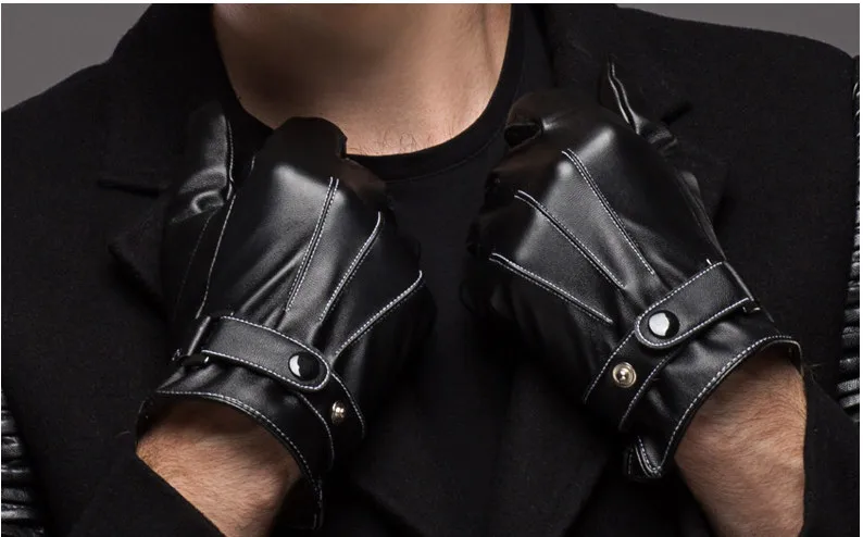 Перчатки мужские кожаные водонепроницаемые ветрозащитные на флисе AW6353 |